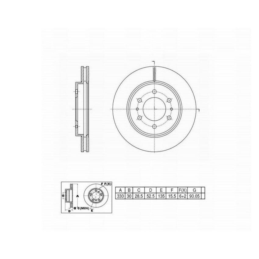 Winhere 6621019 Brake Rotor