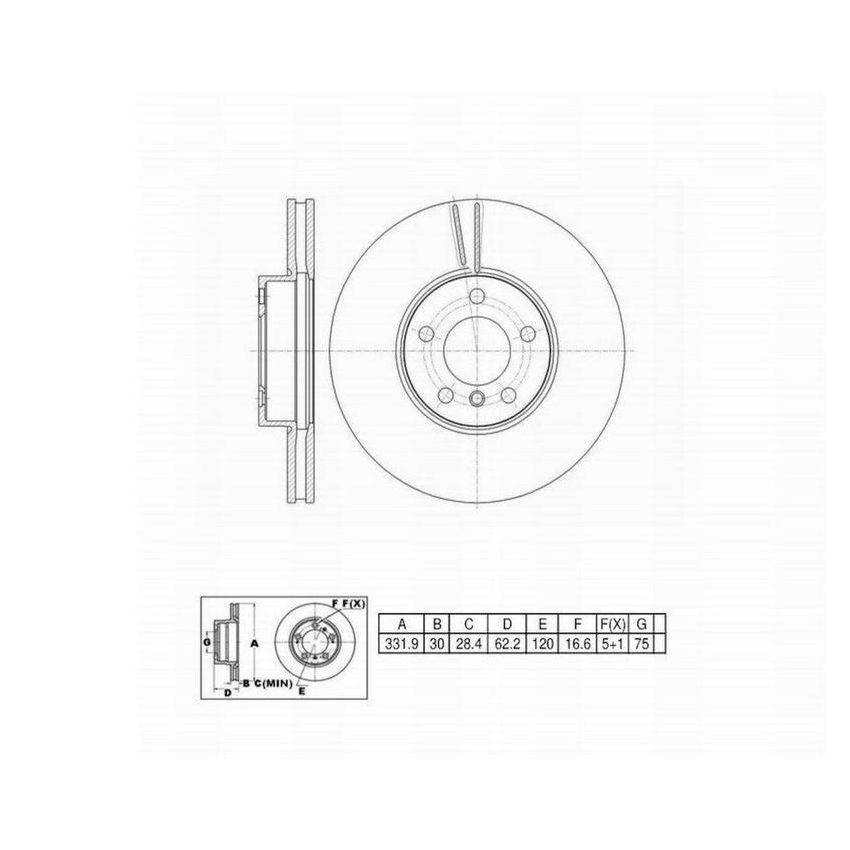Winhere 6621047 Brake Rotor