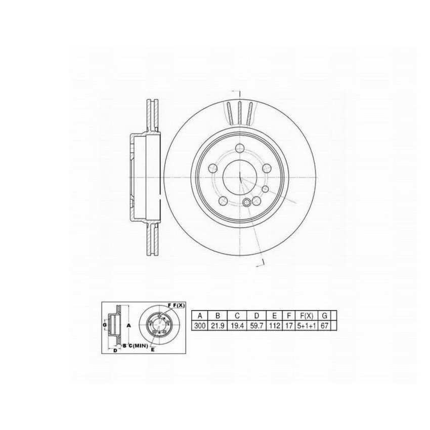 Winhere 662418 Brake Rotor