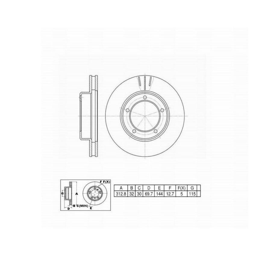 Winhere 662450 Brake Rotor
