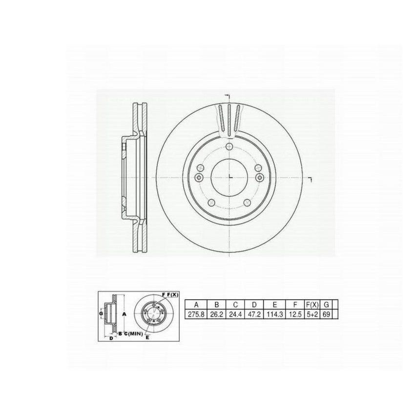 Winhere 662870 Brake Rotor
