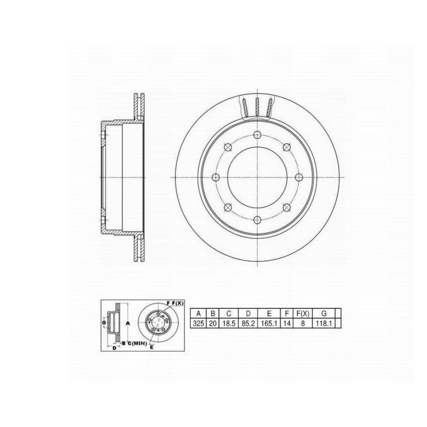 Winhere 662893 Brake Rotor