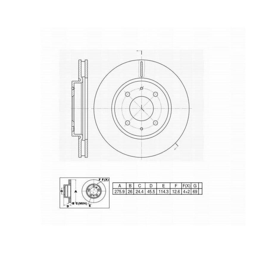 Winhere 662974 Brake Rotor
