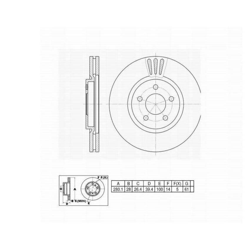 Winhere 662988 Brake Rotor