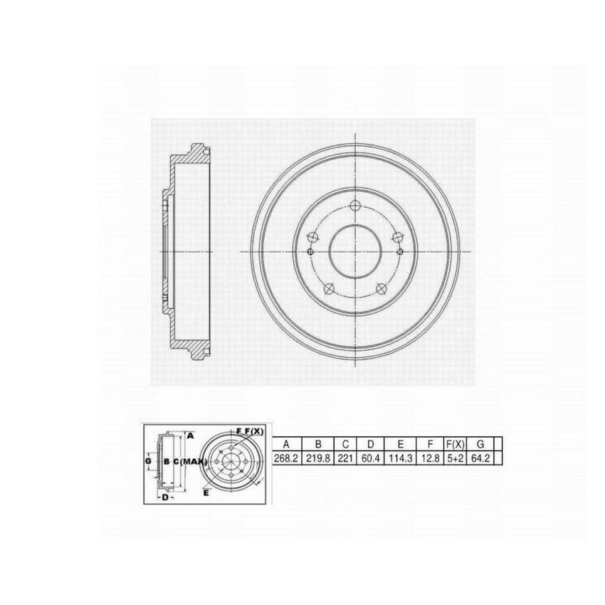 Winhere 666424 Brake Drum