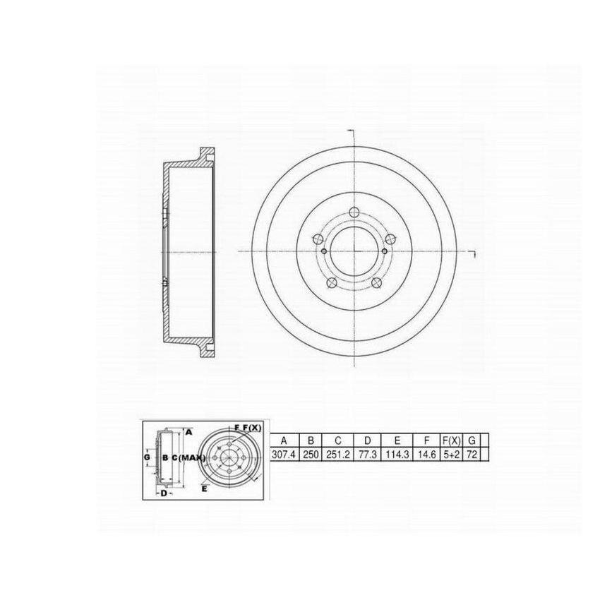 Winhere 666496 Brake Drum