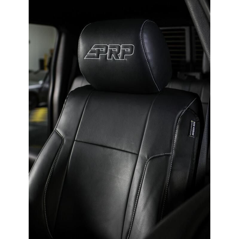 PRP Seats B068-06 PRP 12-14 Ford Raptor Front Seat Covers (Pair) - Black w Silver Stitch
