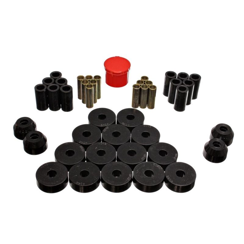 Energy Suspension 2.18104G 55-75 Jeep CJ5/CJ6 Black Hyper-Flex Master Bushing Set