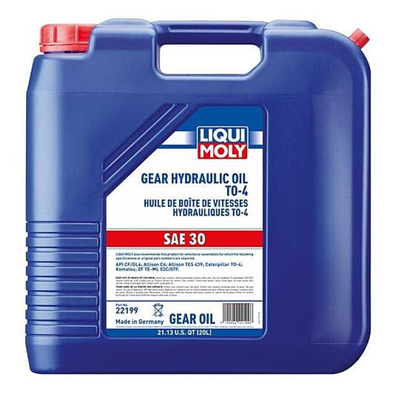 LIQUI MOLY 22199 20L Gear Hydraulic Oil TO-4 SAE 30W