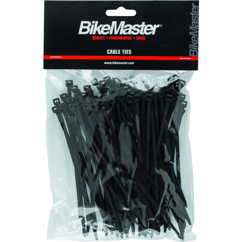 BikeMaster 151673 5.5in Cable Ties (Pack of 100) - Black
