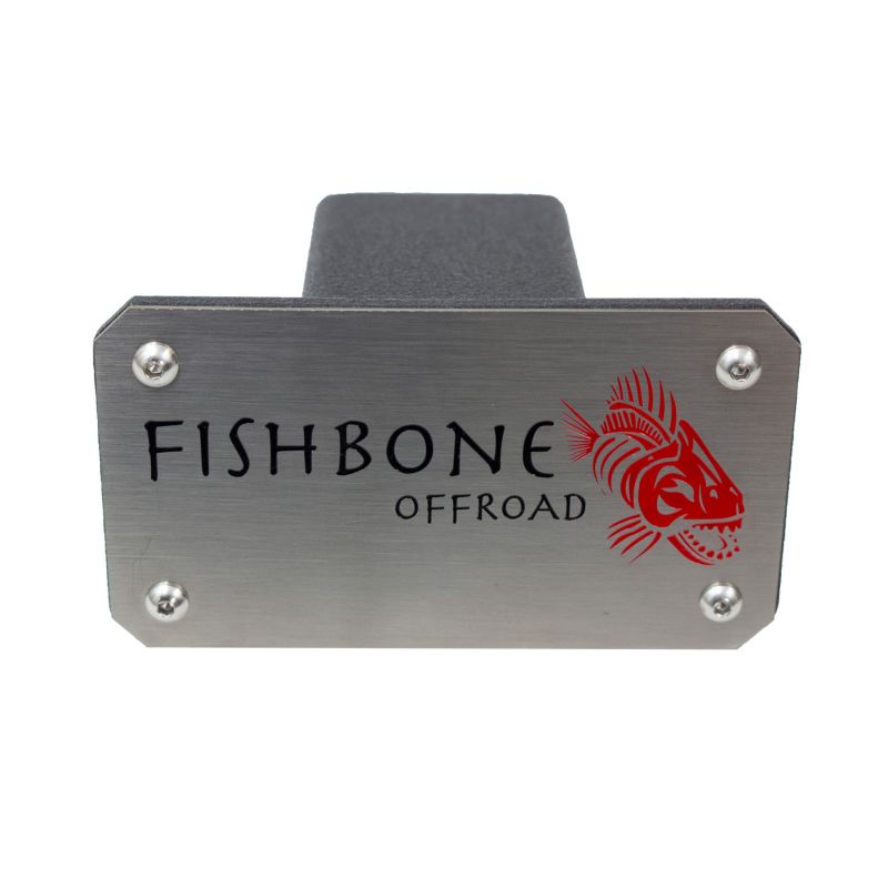 Fishbone Offroad Hitch Cover - 2In Hitch - Black Powdercoated Steel