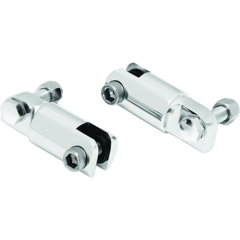 Kuryakyn 8041 2-1/4in Stirrup Heel Rest Extenders Chrome