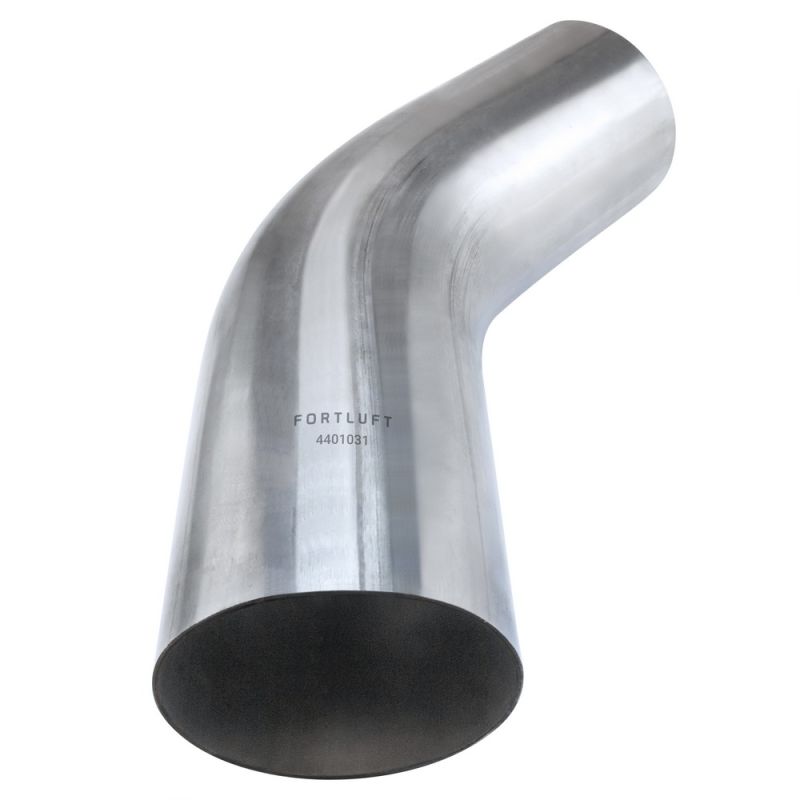 FORTLUFT 4401031 Universal Mandrel Exhaust Bend Pipe 45 Degree Stainless Steel, 3.00''/76mm