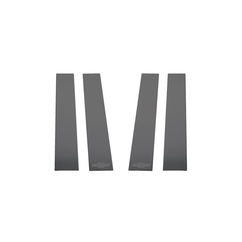 Putco 402671BPGM-1 2020 Chevy Silv HD 2500/3500 - Chevrolet Bow Tie Etching (6pcs) Black Platinum Pillar Posts