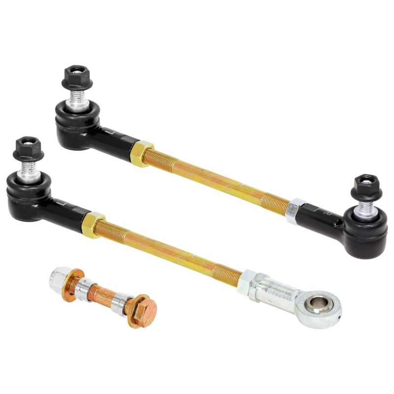 RockJock JL/JT Adjustable Sway Bar End Link Kit Front 8 1/2in Long Rods