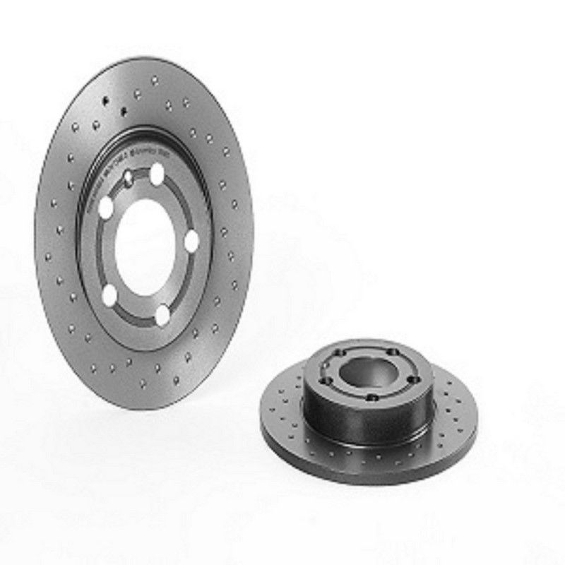Brembo KTX0099 Brembo ceramic brake pad and Xtra solid drilled brake disc kit