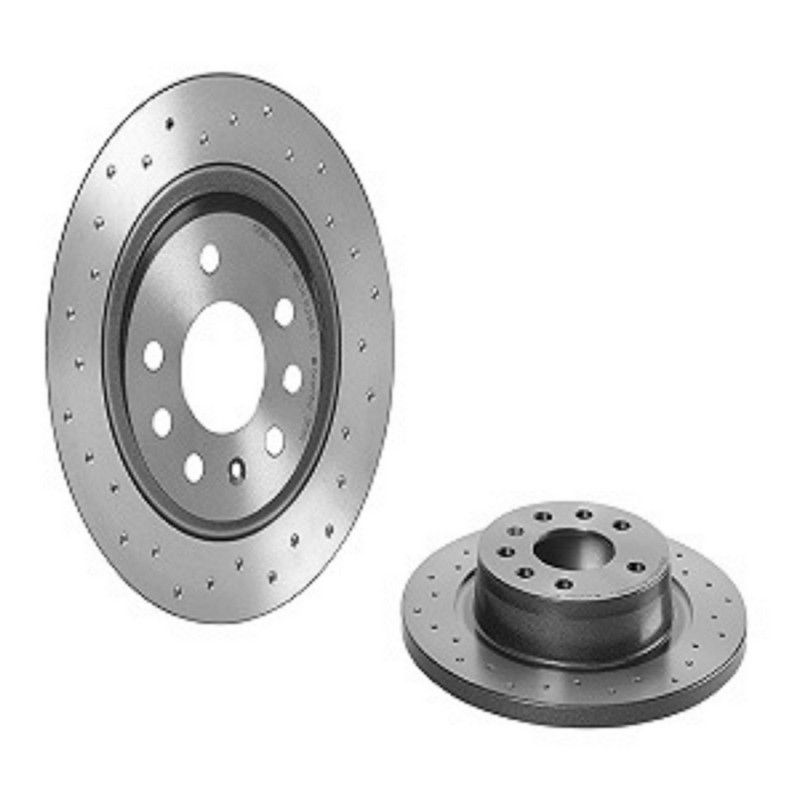 Brembo KTX0118 Brembo ceramic brake pad and Xtra solid drilled brake disc kit