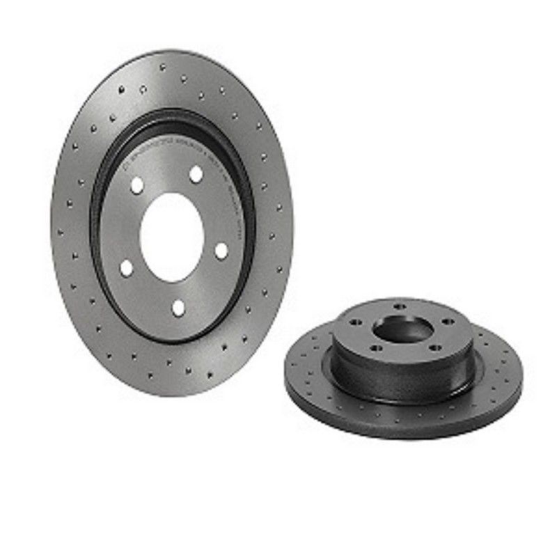 Brembo KTX0098 Brembo ceramic brake pad and Xtra solid drilled brake disc kit