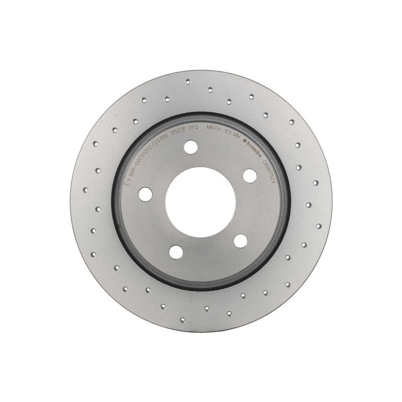 Brembo KTX4061 Brembo low-met brake pad and Xtra solid drilled brake disc kit