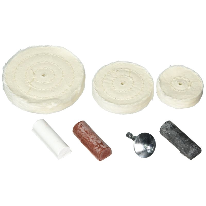 Forney 72111 Drill Mounted Buffing Kit, 7-Piece, 1-Pack