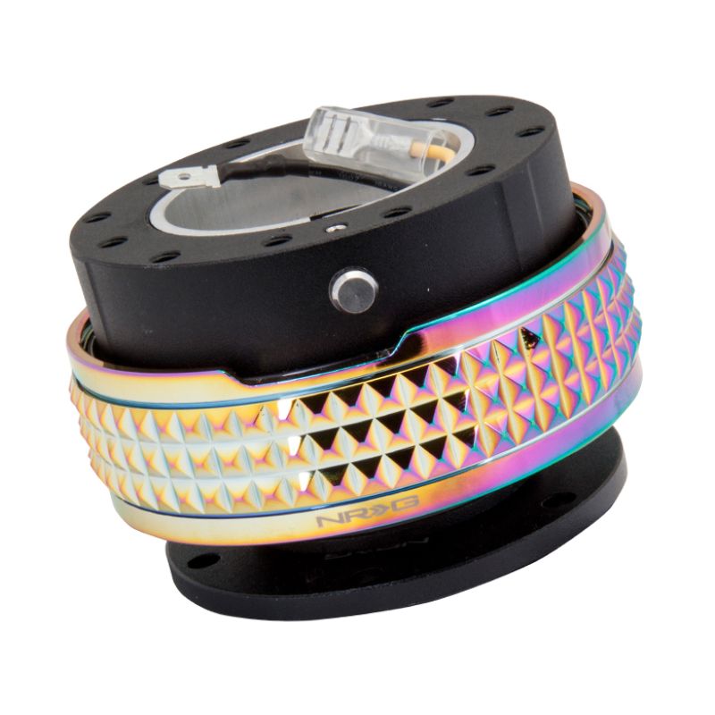 NRG Quick Release Kit - Pyramid Edition - Black Body / Neochrome Pyramid Ring