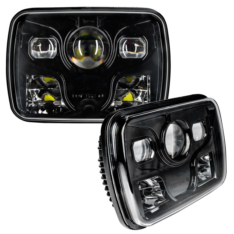 Oracle Lighting 6919-001 7x6 in. 40W Replacement LED Headlight, Black Bezel, 6000K, Pair