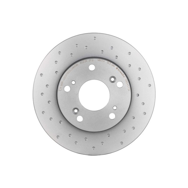 Brembo KTX0143 Brembo ceramic brake pad and Xtra vented drilled brake disc kit