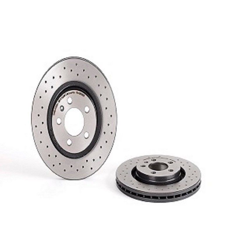Brembo KTX0105 Brembo ceramic brake pad and Xtra vented drilled brake disc kit