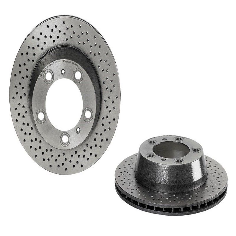 Brembo KT00B07 Brembo ceramic brake pad and UV coated vented drilled brake disc kit