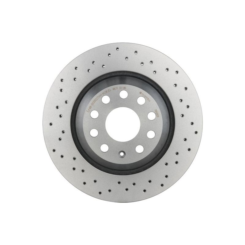 Brembo KTX4089 Brembo low-met brake pad and Xtra vented drilled brake disc kit