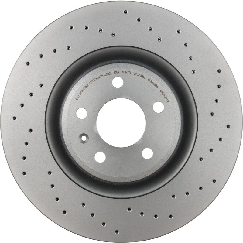 Brembo KTX4055 Brembo low-met brake pad and Xtra vented drilled brake disc kit