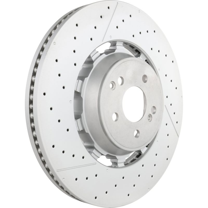 Brembo 09.C127.33 Premium Dual Cast Vented Drilled/Grooved UV Coated Brake Rotor