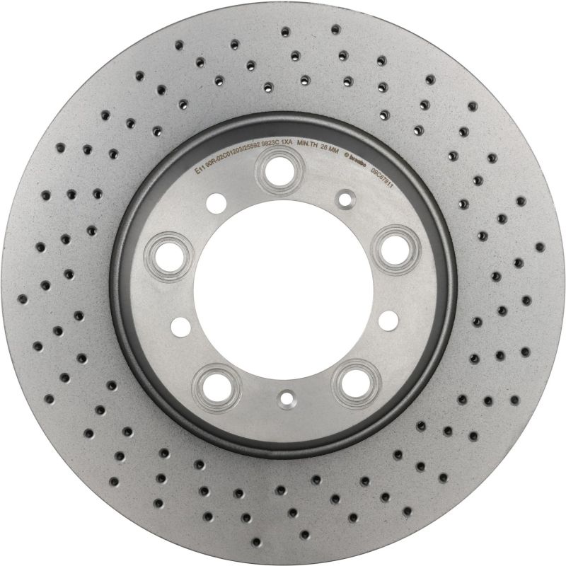 Brembo KT00A71 Brembo ceramic brake pad and UV coated PVT drilled brake disc kit