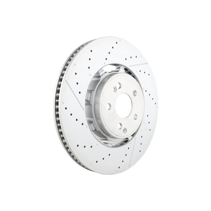 Brembo 09.D411.33 Premium Dual Cast Vented Drilled/Grooved UV Coated Brake Rotor