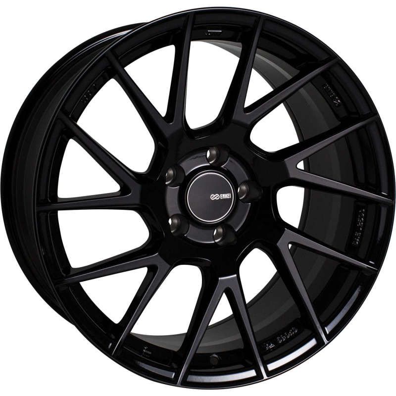 Enkei 507-880-4445BK TM7 18x8.0 5x112 45mm Offset 72.6mm Bore Gloss Black Wheel