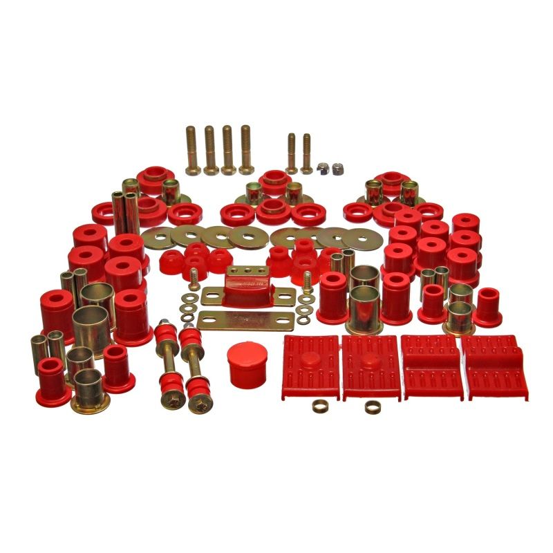 Energy Suspension 67-69 Chevrolet Camaro (w/multi leaf springs) Red Hyper-flex Master Bushing Set