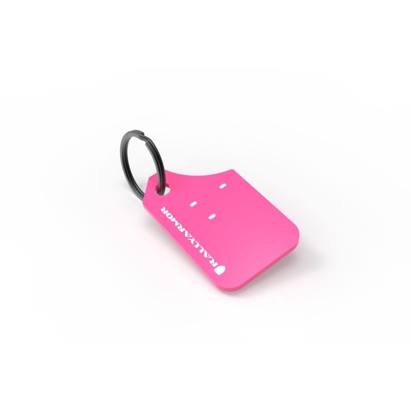 Rally Armor RAKEYCHNPK Pink Key Chain White Logo