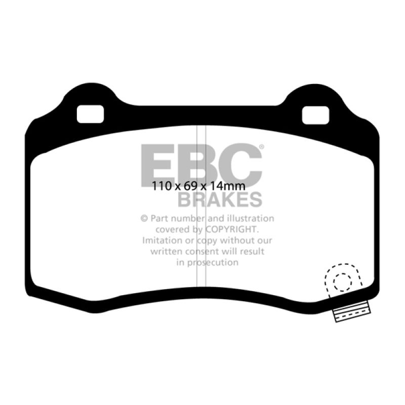 EBC UD1053 15+ Cadillac CTS 3.6 Twin Turbo Ultimax2 Rear Brake Pads