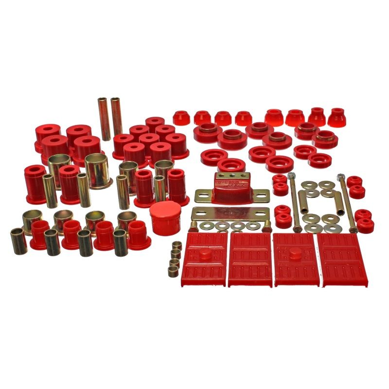 Energy Suspension 67-69 Chevrolet Camaro (w/mono leaf springs) Red Hyper-flex Master Bushing Set