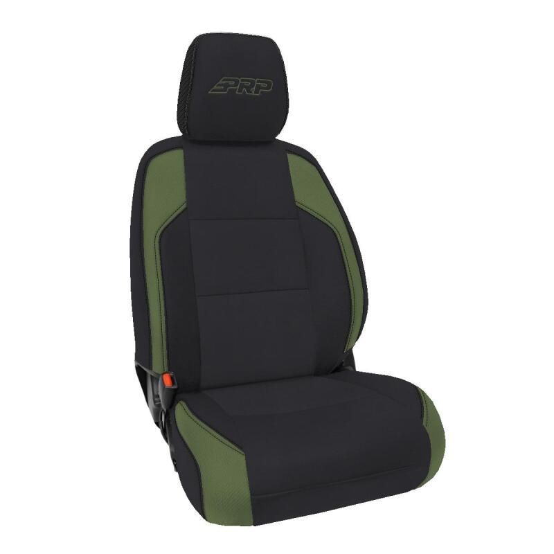 PRP Seats B053-04 PRP 16-23 Toyota Tacoma Front Seat Covers (Pair) - Black/Olive Green