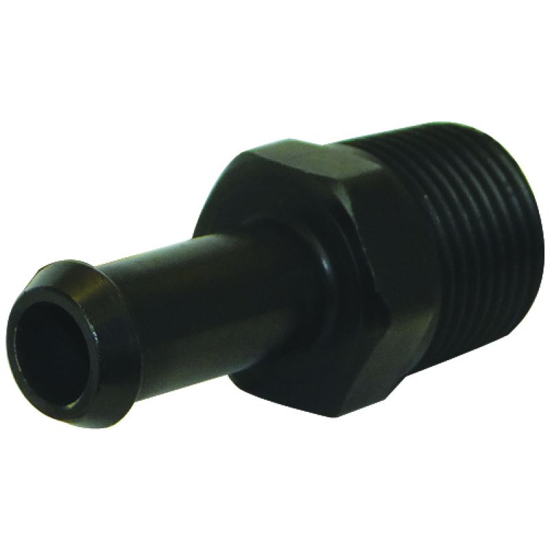Moroso 65381 Air/Oil Separator Fuel Line Fitting - 3/8in to 3/8in Hose - Straight - Black - Single