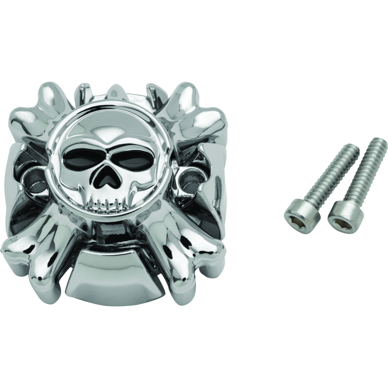 Kuryakyn 6281 Replacement Zombie Grip Emblems Without Throttle Boss Chrome