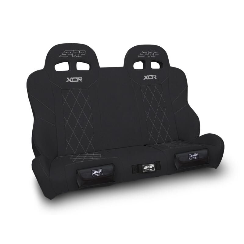 PRP Seats A8201-PORXP-QR-201-SDFP PRP XCR Polaris RZR Quick Release Rear Suspension Bench Seat w Diamond Stitch/Front Pockets