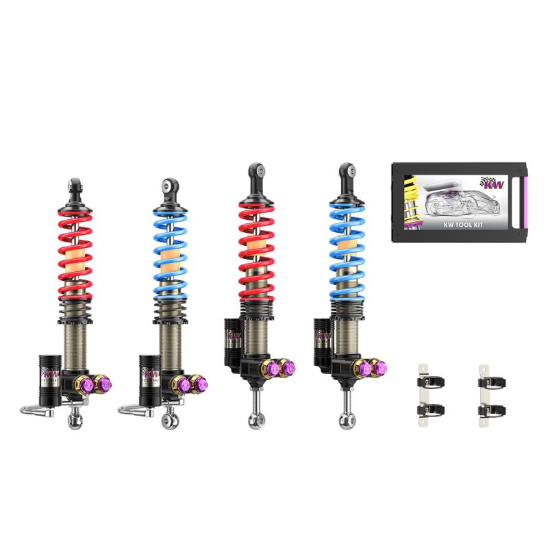 KW 3097100A 04-05 Porsche Carrera GT Special Edition V5 Coilover Kit W/ Red & Blue Springs