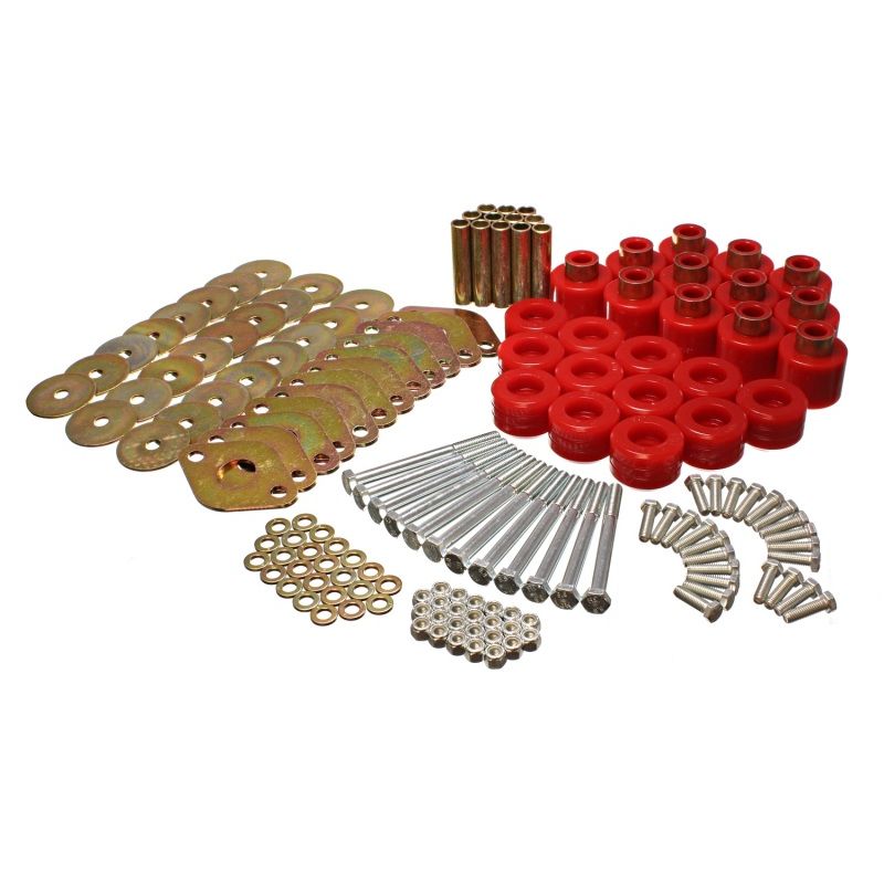 Energy Suspension 2.4110R Body Mount Set 1in Lift W/Hardware  - Red