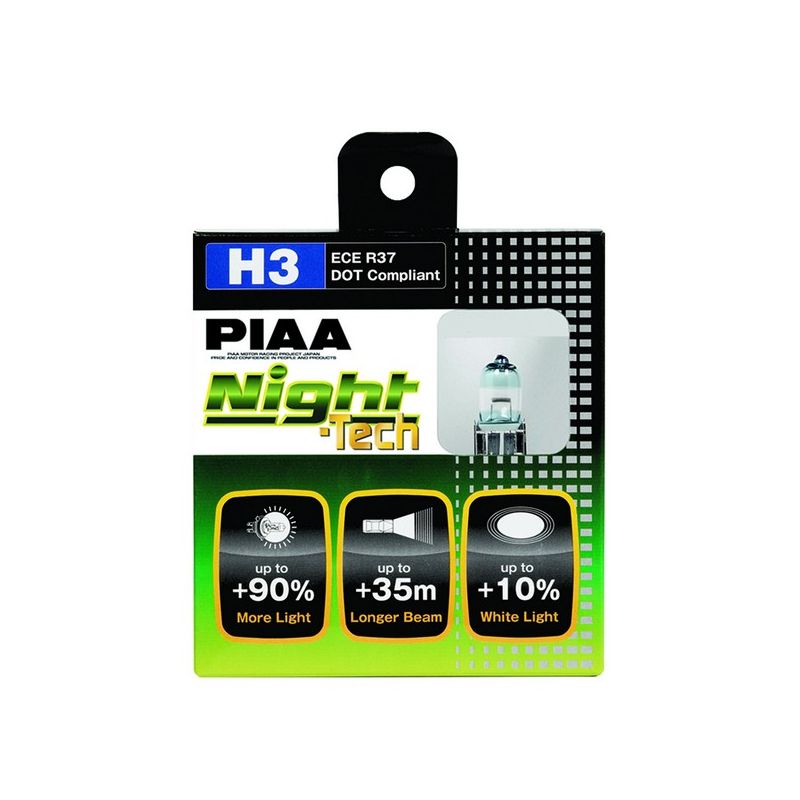 PIAA 10703 PIAA H3 Night Tech Twin Pack Halogen Bulbs