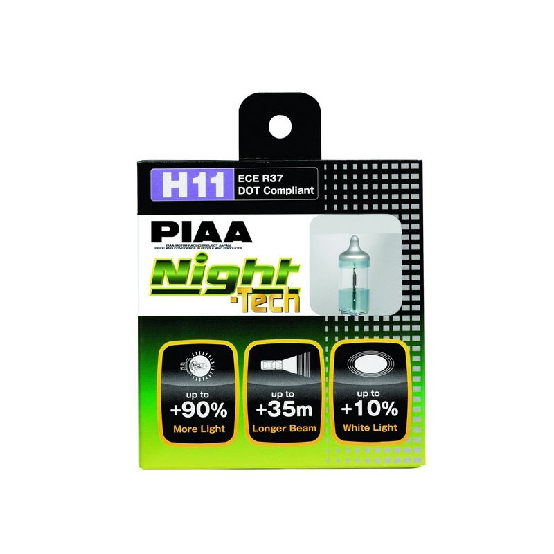 PIAA 10711 PIAA H11 Night Tech Twin Pack Halogen Bulbs