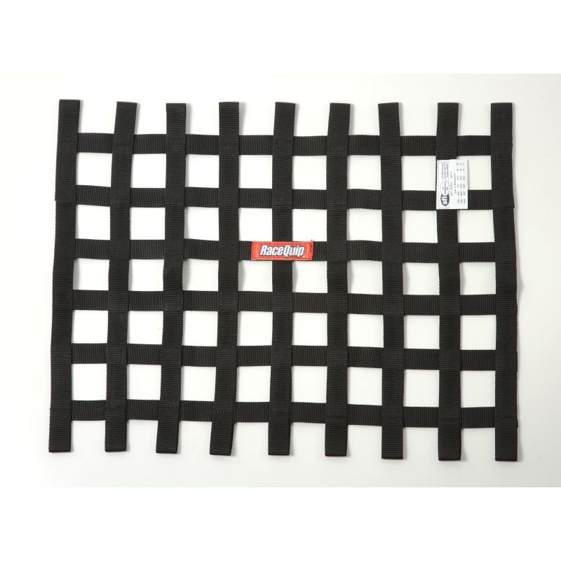 Racequip 725005 Black 18in H x 24W SFI Ribbon Window Net