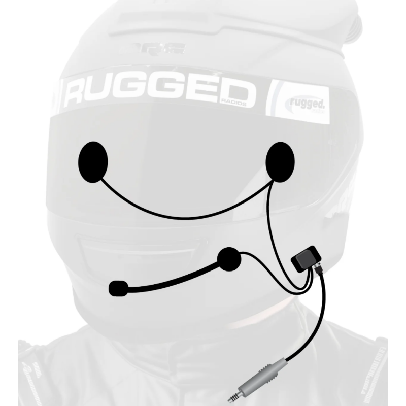 Rugged Radios HK-UNI Wired Offroad and STX Stereo - Helmet Kit w/Alpha Audio Speakers and Mic
