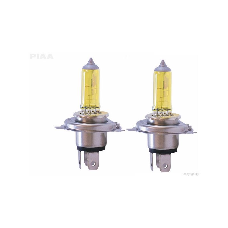 PIAA 13504 PIAA H4 Plasma Ion Yellow Twin Pack Halogen Bulbs